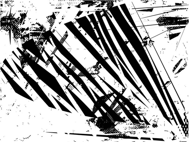 傷や線で黒と白のテクスチャで落ち込んだ背景。抽象ベクトル図. - ベクター画像