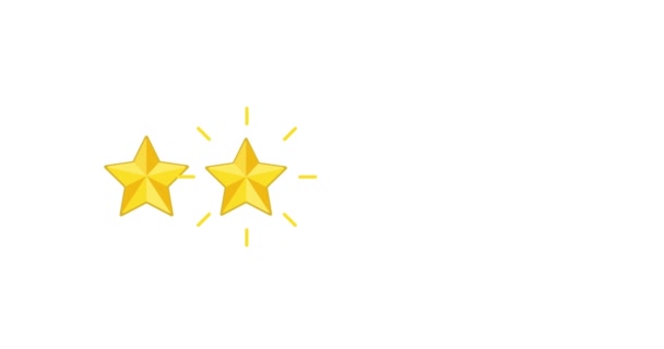 2D Motion 5 star rating animation. Rating five stars - Footage, Video