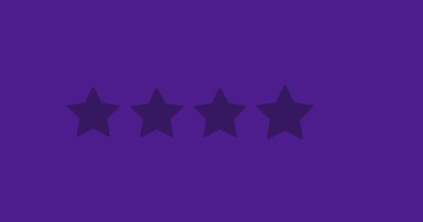 2D Motion 5 star rating animation. Rating five stars - Footage, Video