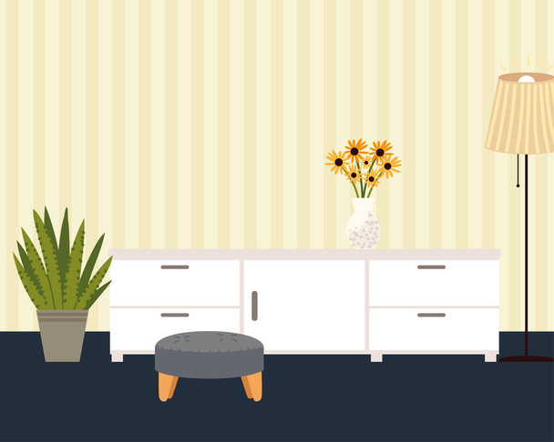 home interior furnitures - Vector, Image