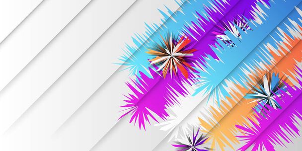 Design elements background. Abstract colorful background for design. Vector illustration with pink, purple, orange and blue gradient color on white background - Vector, Image