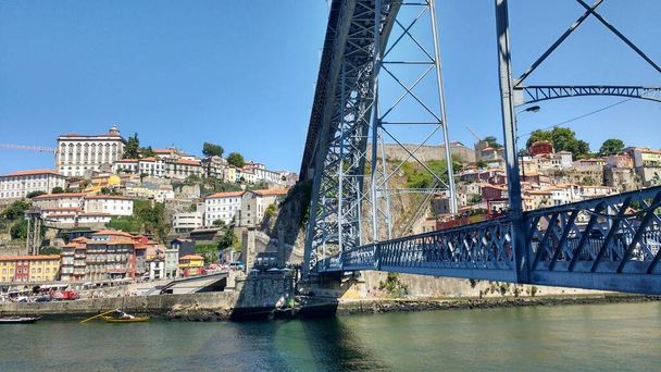 Vista superior para a ponte Porto e Don Luis I, Porto, Portugal - Foto, Imagem