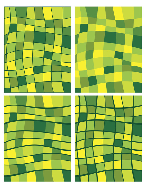 Green squares patterns - Διάνυσμα, εικόνα