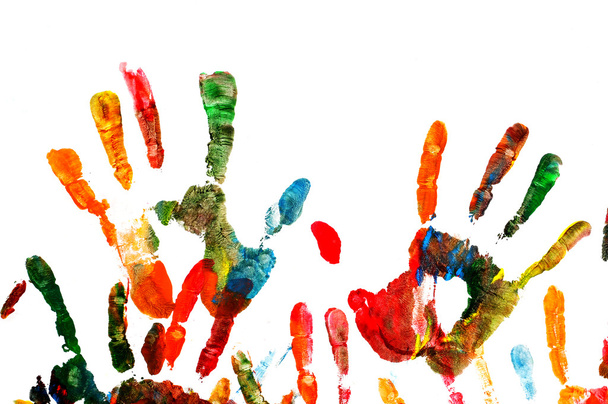 színes handprint - Fotó, kép