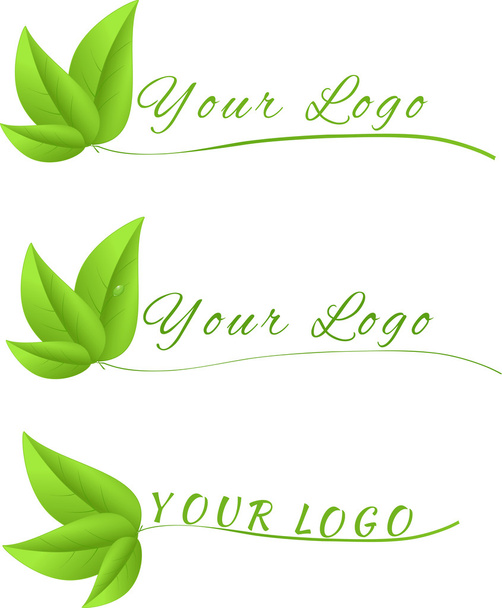 logo marki wykonane z liści - Zdjęcie, obraz