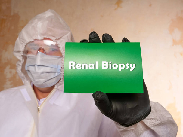 Conceptual photo about Renal Biopsy with written text - Photo, Image