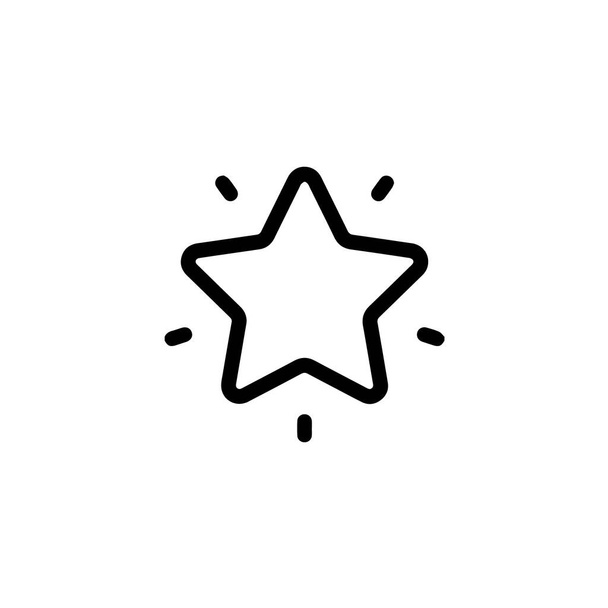 Значок звезды в плоском дизайне. Значок серой звезды на белом фоне. Векторная иллюстрация. - Вектор,изображение