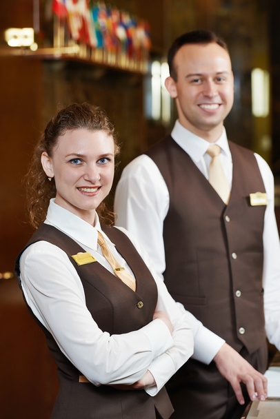 Hotel workers on reception - Foto, Imagem