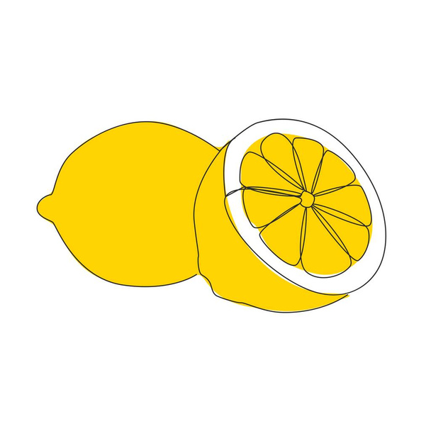 ilustracja wektora żółtych cytryn - Wektor, obraz
