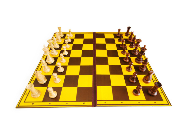 Šachové figury izolovaných na bílém pozadí - Fotografie, Obrázek