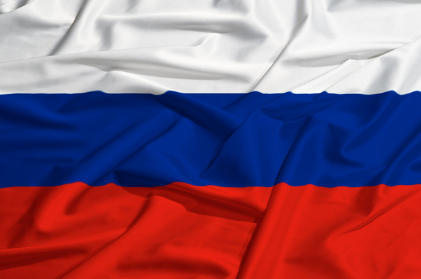 Flaga Rosji na jedwabiu Płachta - Zdjęcie, obraz