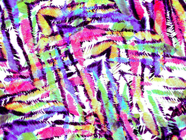 Aquarell Camouflage Design. Abstrakte Safari-Fliese. Crimson Red Zebra Skin Print. Animal Camouflage Hintergrund. Afrikanisches Muster. Streifen Nahtloses Muster. Geometrische Tiertextur. - Foto, Bild