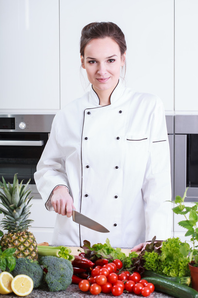 Woman cook in the kitchen - Fotoğraf, Görsel