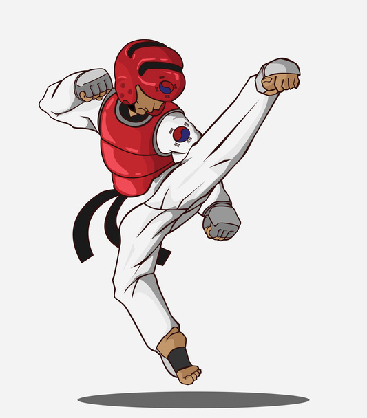 Arte marcial Taekwondo
 - Vector, Imagen