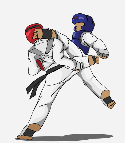 Arte marcial Taekwondo
 - Vector, imagen