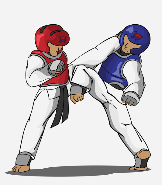 Arte marcial Taekwondo
 - Vector, Imagen