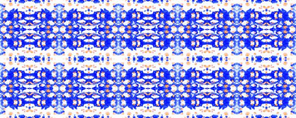 Snake Skin Random Texture. Blue and White Fun Rectangle Ikat Rapport. Watercolor Ethnic Design. Paintbrush Python Background. Chevron Geometric Swimwear Pattern. Ethnic Seamless Pattern. - Photo, Image