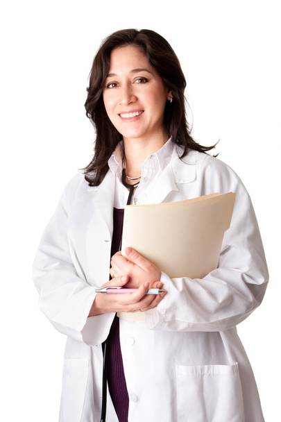 Female doctor physician with chart - Фото, зображення