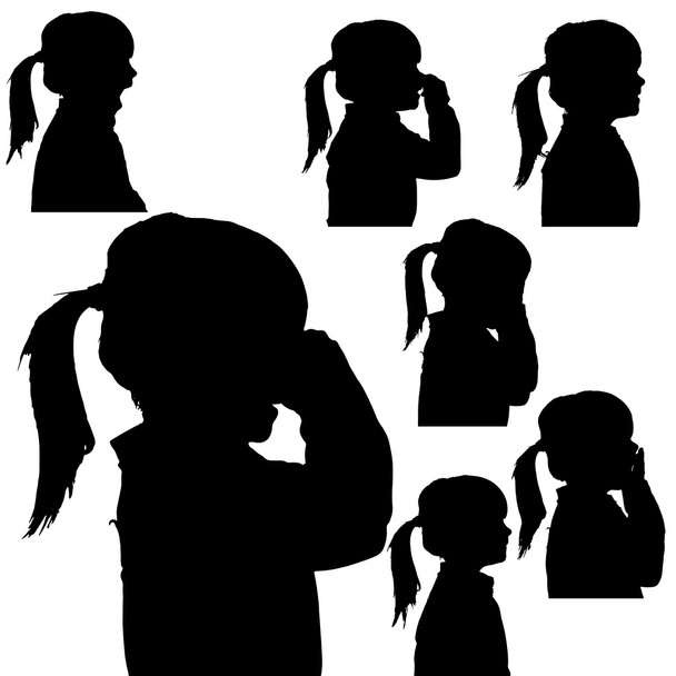 Vector silhouette of girl. - Vector, Image