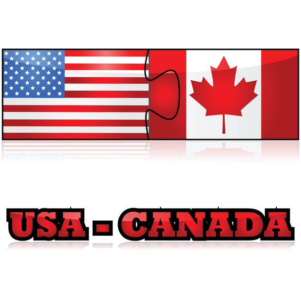 USA and Canada - Вектор, зображення