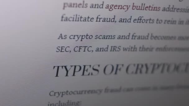 Betrug mit Kryptowährungen und Betrugsarten. Allgemeine Informationen - Filmmaterial, Video