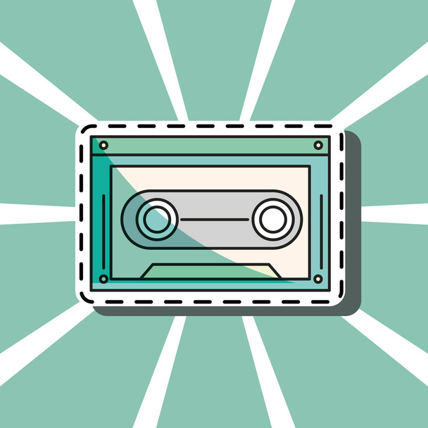 kaset müzik yaması - Vektör, Görsel