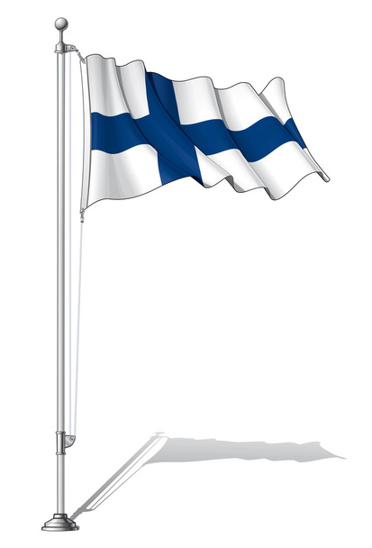 Прапор Фінляндії полюс
 - Вектор, зображення