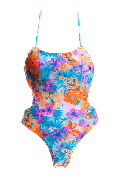 Swimsuit with a floral pattern - Фото, зображення