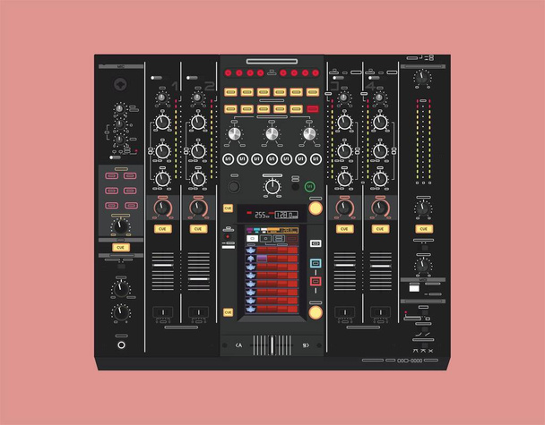 DJ mixer vector detail. Background for DJ posters. Musical equipment. CDJ Icon for online store. DJ- image for printing on a t-shirt. Image for application on a smartphone case. Nightlife theme. - Vettoriali, immagini