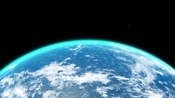 Vista de cerca de la tierra en el espacio - Metraje, vídeo