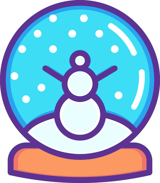 Icône bonhomme de neige. dessin animé de mignon bébé vecteur icônes pour la conception web isolé sur fond blanc - Vecteur, image