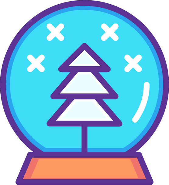 Різдвяна і новорічна плоска ікона
 - Вектор, зображення