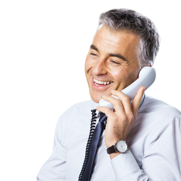 Smiling businessman on the phone - Foto, Bild