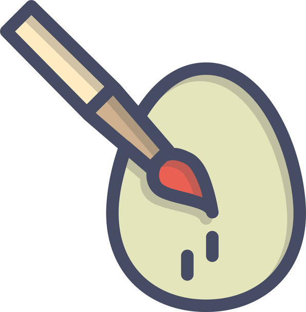 paschal tojás ikon, húsvéti koncepció, egyszerű illusztráció tervezés  - Vektor, kép