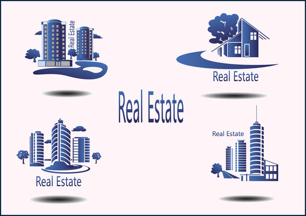 Набор векторных значков Real Estate
 - Вектор,изображение