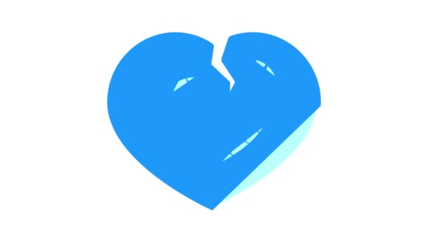 corazón roto icono de color animación - Metraje, vídeo