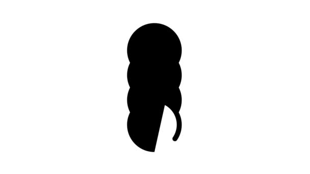 cotton pads black icon animation - Footage, Video