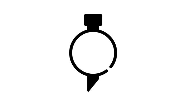 μέτρο σκληρότητας ή durometer black icon animation - Πλάνα, βίντεο