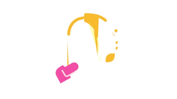 hearing aid gadget color icon animation - Footage, Video