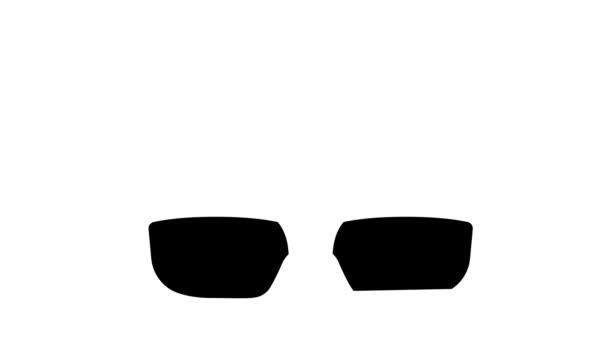 brýle s pomůckou pro poslech animace ikon glyfu - Záběry, video