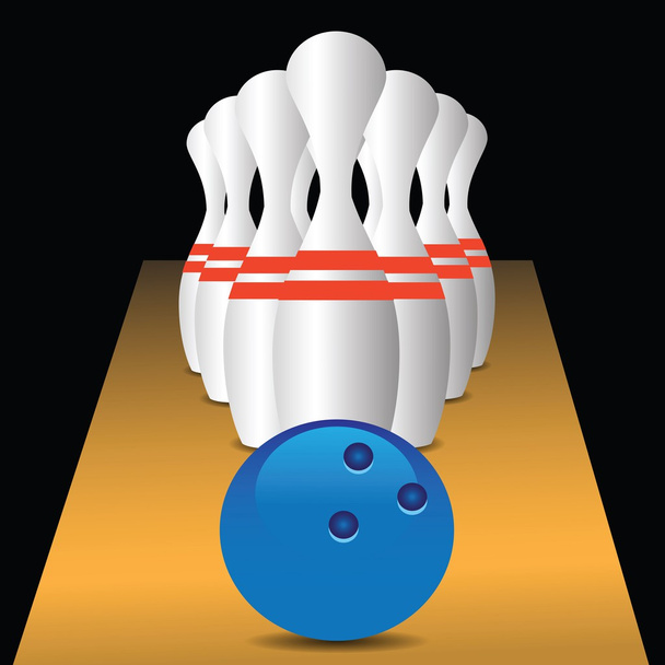 bowling oyunu - Vektör, Görsel