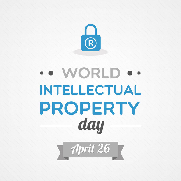 World Intellectual Property Day. April 26. Vector illustration, flat design - Vector, Image