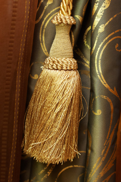 střapec a uzel na luxusní cutrain - Fotografie, Obrázek