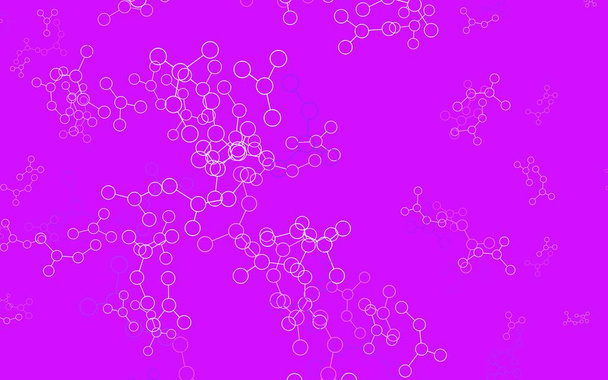 Jasnofioletowa, różowa struktura wektorowa z koncepcją sztucznej inteligencji. Świecąca kolorowa ilustracja z prawdziwą strukturą AI. Projekt przedstawiający innowacje cybernetyczne. - Wektor, obraz