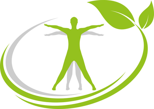 Person in Bewegung, Mensch, Fitness, Sport, Logo, Hintergrund  - Vektor, Bild