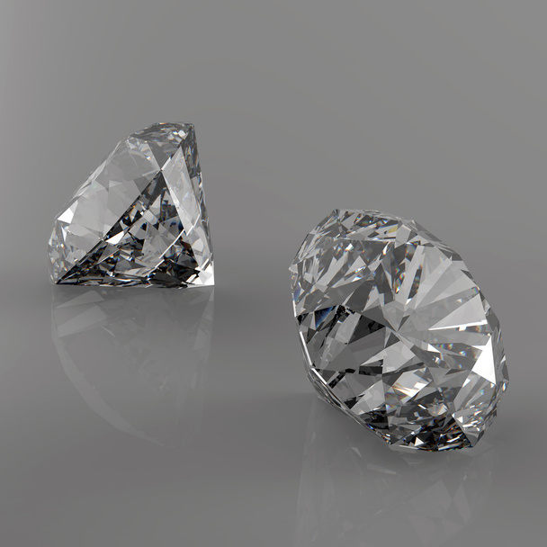 διαμάντια 3d στη σύνθεση ως έννοια  - Φωτογραφία, εικόνα