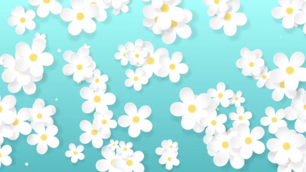 Growing floral background, χάρτινα λουλούδια που εμφανίζονται, βοτανικό μοτίβο, νυφικό στρογγυλό μπουκέτο, χάρτινη τέχνη, 4k animation - Πλάνα, βίντεο