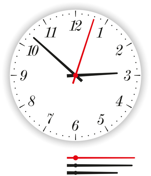 Uhr Gesicht modern - Vektor, Bild