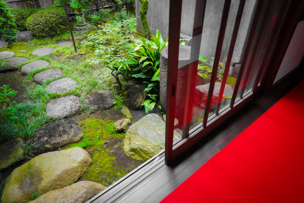 Landscape visible from the edge of the Japanese house - Photo, Image