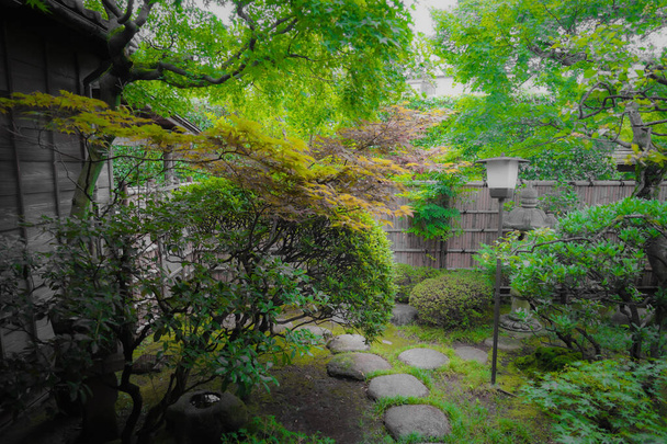 Manzara Japon evinin kenarından görülebilir. - Fotoğraf, Görsel